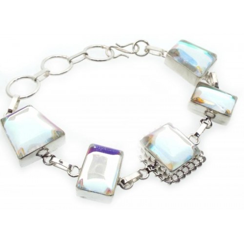 Angel Aura Quartz Indian Silver Bracelet 01